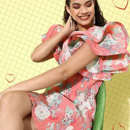 KASSUALLY Women Pretty Pink Romantic Florals Dress-image-92