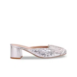 5 ELEMENTS Embellished Block Heeled Mules image 5