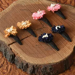 FUNKRAFTS Girls Pink & Black Set of 6 Tic Tac Hair Clip-picture-26