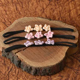 FUNKRAFTS Girls Black & Orange Set of 3 Hairband-image-23