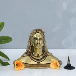 rhapsodically made Adhiyogi Gold Brass Idols-picture-9