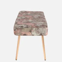 casacraft from pepperfry Olympia Velvet Bench in Multiprint Colour image 5