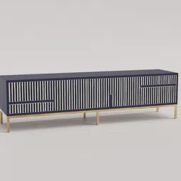 casagold Waterfall Bone Inlay TV Console In Indigo Colour image 3