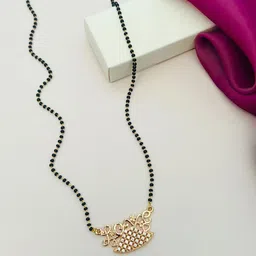 Anouk Gold-Plated Artificial Stones and Beads Mangalsutra-picture-10