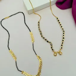 Anouk Gold-Plated Artificial Stones and Beads Mangalsutra-picture-13