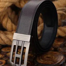 ZEVORA Men Brown & Black Textured Reversible Formal Belt-picture-28