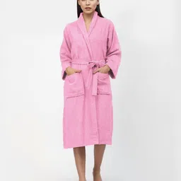 FABINALIV Women Pure Cotton Bath Robe With Belt-picture-18