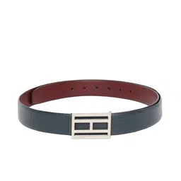Tommy Hilfiger Men Maroon & Navy Blue Solid ReversibleBelt image 1