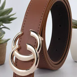 DressBerry Women Solid Push Pin Casual Belt image 1
