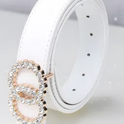 DressBerry Women Solid Push Pin Closure Belt image 1