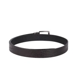 Hidesign Men Brown & Black Textured Reversible Leather Belt image 2