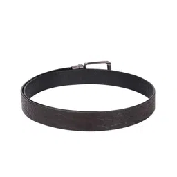 Hidesign Men Brown & Black Textured Reversible Leather Belt image 2