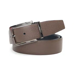 INVICTUS Men Textured Leather Reversible Formal Belt image 2