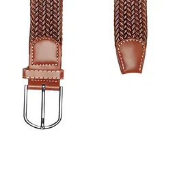 The Tie Hub Men Brown Textured Belt image 4