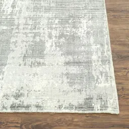 jaipur rugs Grey Abstract Wool and Viscose 5 ft X 8 ft Hand Woven Rectangle Carpet image 5