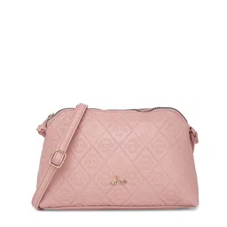 Lavie Pink Textured Structured Sling Bag image 1