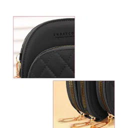 SYGA Textured Leather Structured Sling Bag image 4