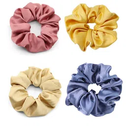 Yellow Chimes Women Set of 4 Women Yellow & BeigePonytail Holders image 2