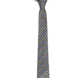 Tossido Men Blue & Orange Printed Broad Formal Tie image 5