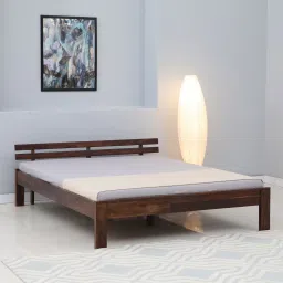 woodsworth from pepperfry Brakel Sheesham Wood King Size Bed In Provincial Teak Finish image 1