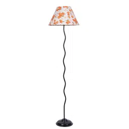 Agueda Multicolour Cottan Fabric Shade Club Floor Lamp With Iron Base By New Era image 5