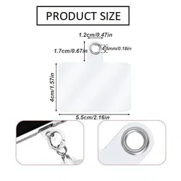 Universal Phone Lanyard Tether Plastic Phone Tether Tab with Metal Ring Compatible with Cellphones tether phone charm phone starp - 5.5 cm Size 2 PCS image 2