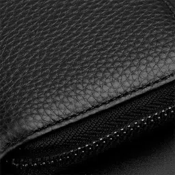 vogard Unisex Genuine Leather Wallet with Zipper | RFID Blocking Card Holder Zipper Wallet (POP51-Brown) image 2