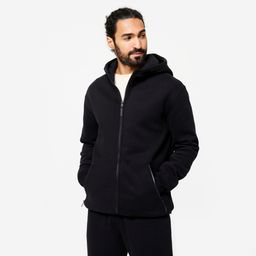 domyos Men's Gym Cotton Blend Zip-Up Jacket Hoodie 520 - Dark Blue-picture-18