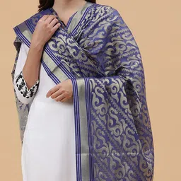 BANJARA INDIA Woven Design Dupatta with Zari image 5