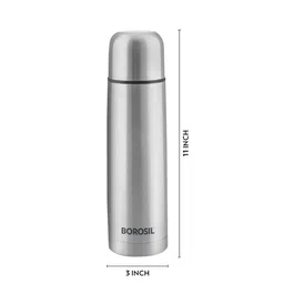 BOROSIL Steel Thermo Vacuum Insulated 24hrs Hot and Cold Flask Bottle 750ml image 3