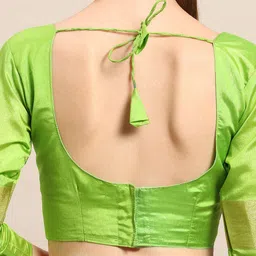 Mitera Navy Blue & Green Art Silk Woven Design Kanjeevaram Saree image 2