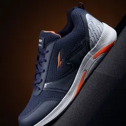 ASIAN Men Navy Blue Mesh Running Non-Marking Shoes-picture-13