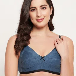 Clovia Blue & Black Solid Everyday Bra-picture-10
