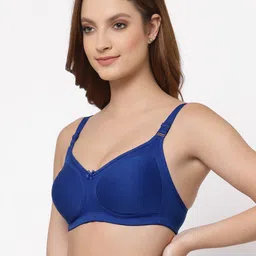 Floret Pack Of 2 Solid Blue Bra T3033_Royal Blue-D.Cyan_30C-Royal Blue image 3