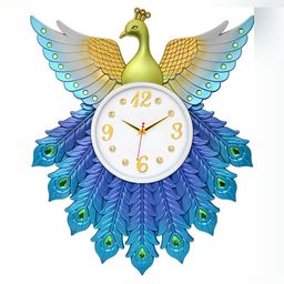 Attractionz Blue & White Textured Contemporary Round Shaped Wall Clock-picture-29