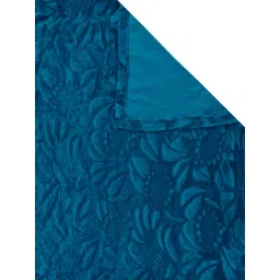FABINALIV Teal Floral Single Bedsheet with Pillow Cover image 5