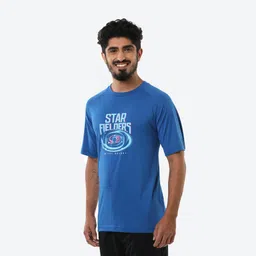 Men Cricket T-Shirt Quick Dry CT 500 Blueberry-image-13