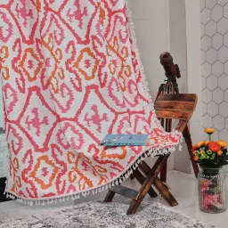 tramb Polyester Abstract 5 ft Light Filtering Eyelet Window Curtain image 2