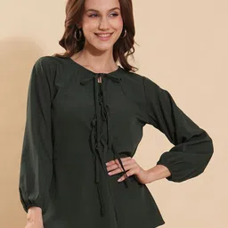 Murcia Women Round Neck Peplum Top-picture-14
