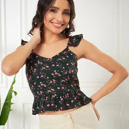 Kibo Floral Printed Crop Top-picture-42