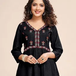 MOJILAA Women Floral Embroidered Peplum Top-picture-14