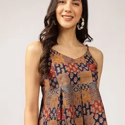 BAESD Ethnic Printed Cotton Peplum Top image 3