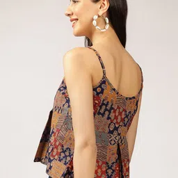 BAESD Ethnic Printed Cotton Peplum Top image 4