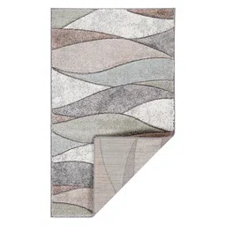 sapana carpet-mats Cream Abstract Wool 3 ft X 5 ft Machine Made Carpet image 2