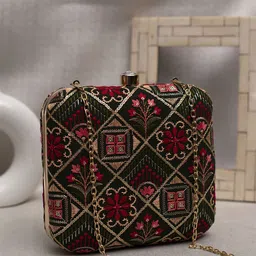 ARTKLIM Embroidered Box Clutch image 1