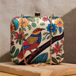 ARTKLIM Printed Box Clutch image 1