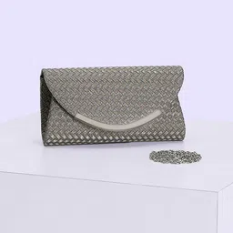 Forever Glam by Pantaloons Textured Envelope Clutch image 1