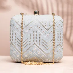 ARTKLIM Embroidered Box Clutch image 1