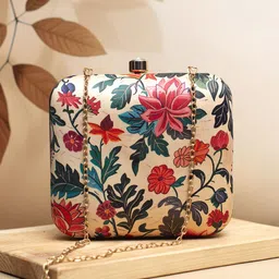 ARTKLIM Floral Printed Shoulder Strap Box Clutch image 1