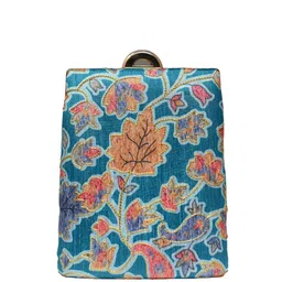 ARTKLIM Floral Printed Zari Brocade Box Clutch image 4